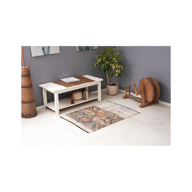 Small Vintage Turkish Kilim Rug - 2`11″ X 4`2″ For Sale In Los Angeles - Image 6 of 6