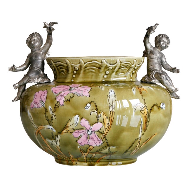 Art Nouveau Jardiniere by Ludwig Wessel, 1890s For Sale