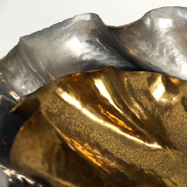 Shell Metal Sculptures by Tommaso Barbi, 1970s, Set of 2 For Sale - Image 6 of 11