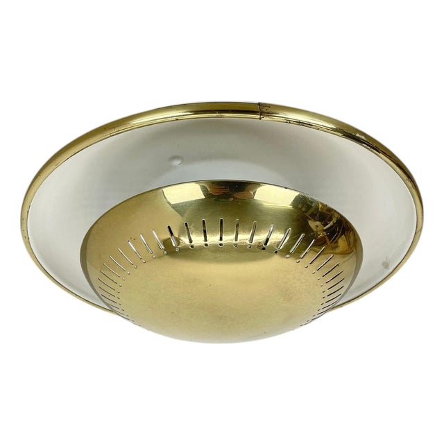 Brass Ceiling or Wall Light in the style of Gino Sarfatti, Italy, 1950s For Sale