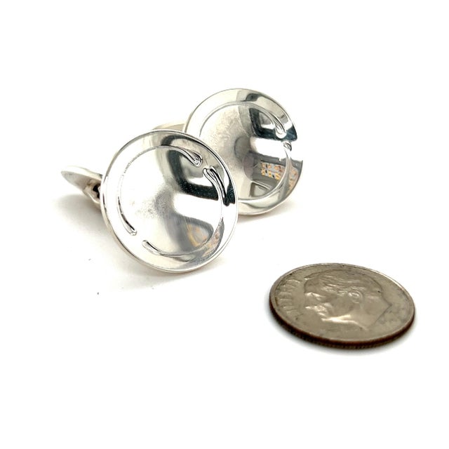 1990s Georg Jensen Estate Sterling Silver Cufflinks, 2 Pieces For Sale - Image 9 of 11