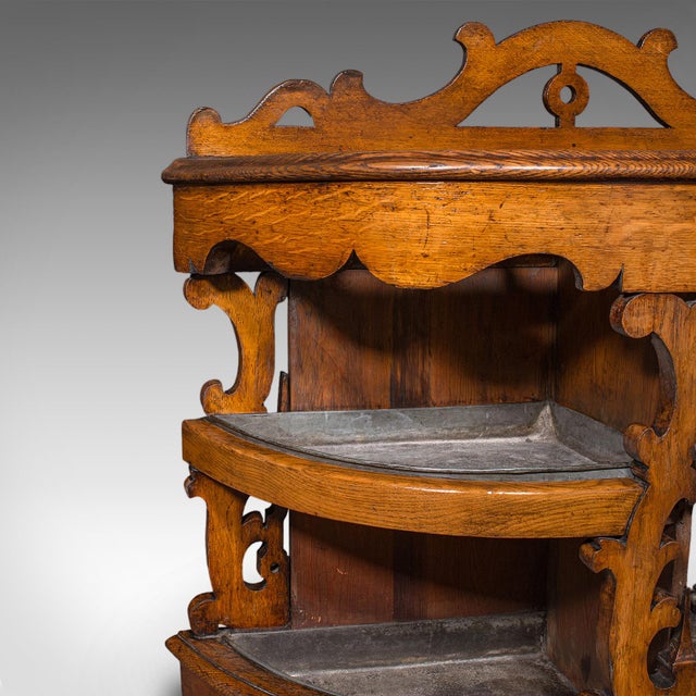 Antique Country House Hall Stand, Scottish, Demi Lune, Oak, Umbrella, Victorian For Sale - Image 10 of 12