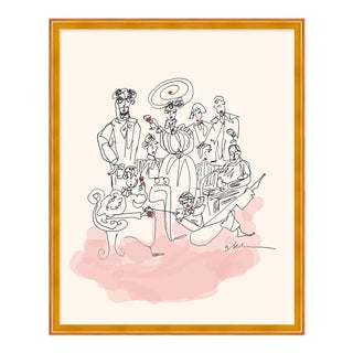 The Sunday Brunch by Carly Kuhn in Gold Frame, Small Art Print For Sale