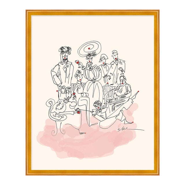 The Sunday Brunch by Carly Kuhn in Gold Frame, Small Art Print For Sale