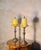 Art Deco Brass Bedside Lamps with Yellow Glass Paste Shades, 1930s, Set of 2 For Sale - Image 3 of 10