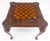 Leather Top Chippendale Style Ball & Claw Feet Backgammon Chess Game Table MINT!