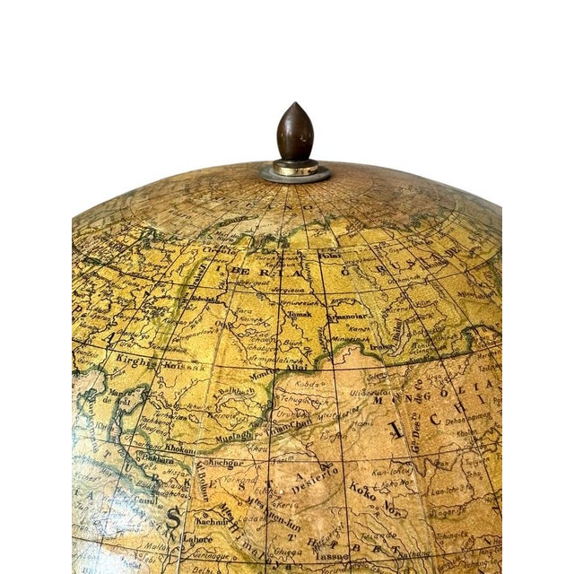 1940s Vintage Globe in Wood, 1940 For Sale - Image 5 of 6