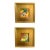 "Sunflowers and Apples" Pair of Mini Paintings by Jessalin Beutler For Sale