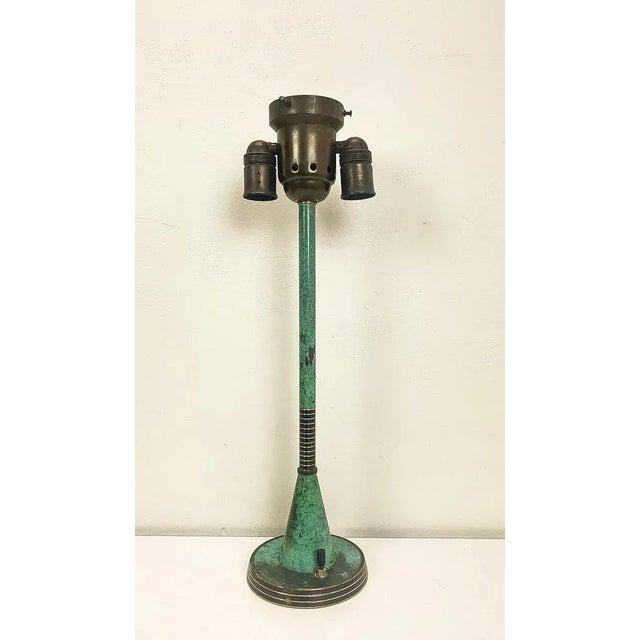 Art Deco Table Lamp attributed to Paul Haustein for Ikora WMF, Germany, 1920s For Sale - Image 10 of 10
