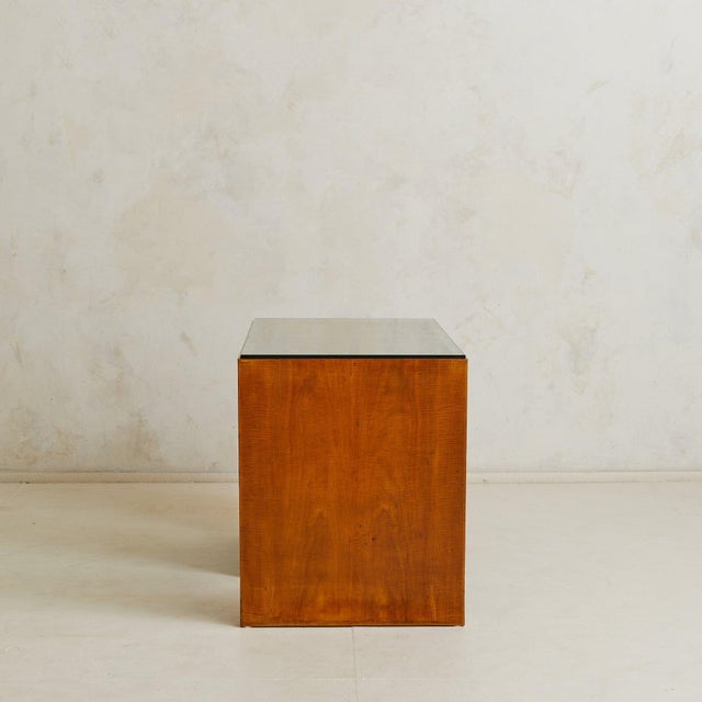 Italian Wood + Glass Desk in the Manner of Paolo Buffa, 1950s For Sale - Image 10 of 18