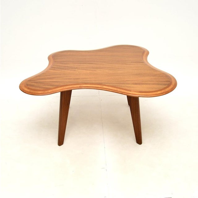 Mid-Century Modern Vintage Walnut Cloud Coffee Table by Neil Morris for Morris of Glasgow, 1950s For Sale - Image 3 of 11