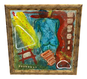 Original Modern Nude Signed Oil/Acrylic Painting