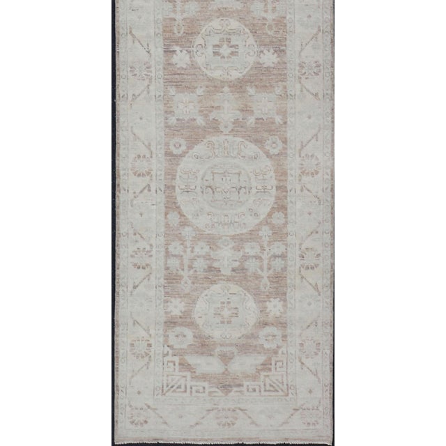 Khotan Design Runner With Geometric-Circle Medallion's by Keivan Woven Arts 2'9 X 14'4 For Sale In Atlanta - Image 6 of 11