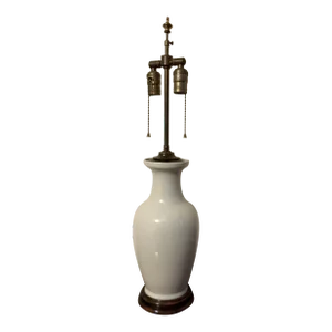 Antique 19th Century Chinese Monochrome Blanc De Chine Porcelain Vase Mounted as a Lamp