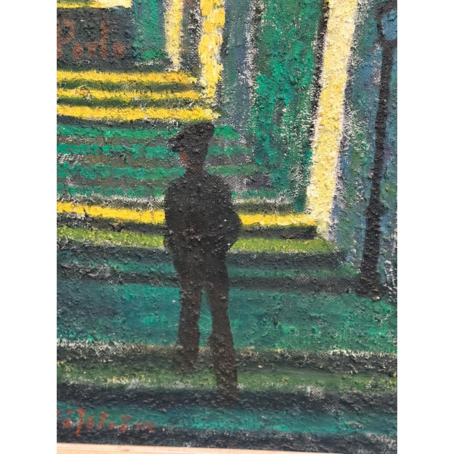 Erik Håfström, Promenad Mellan Hus, 1950s, Oil on Panel, Framed For Sale - Image 11 of 16