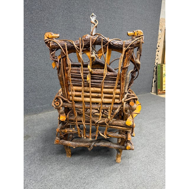 Old Hickory Furniture Company 1937 Old Hickory Company Presentation "The Dog Chair" For Sale - Image 4 of 18