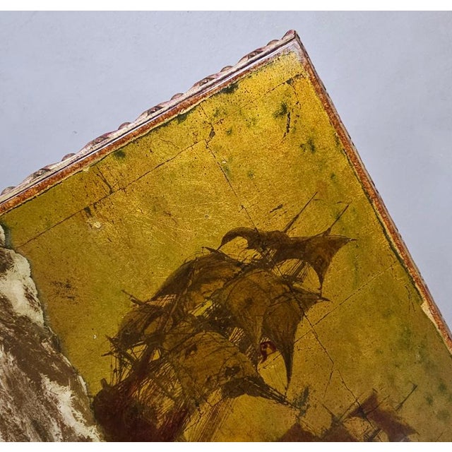 Neoclassical Painted Nesting Tables with Gold Leaf Tops, Set of 2 For Sale - Image 17 of 18