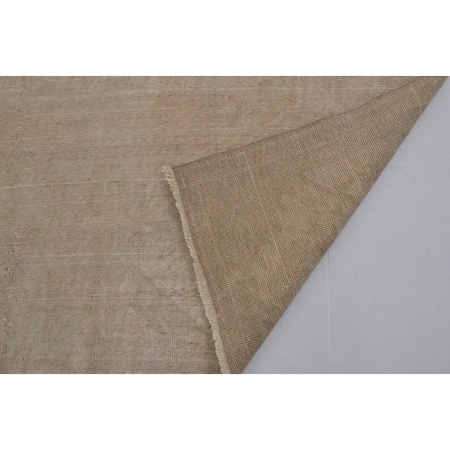 Textile 1960s Tan Colour Handknotted Area Carpet For Sale - Image 7 of 10