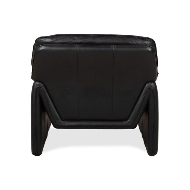 Atlanta 2-Seater Sofa and Armchair in Black Leather from Lauuser, Set of 2 For Sale - Image 18 of 18