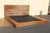 Vintage Rustic Modern King Size Platform Bed Frame With Headboard & Matching Nightstands | Solid Wood & Chrome Bedroom Set For Sale - Image 9 of 18