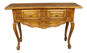 Country French Style Fruitwood Console Table