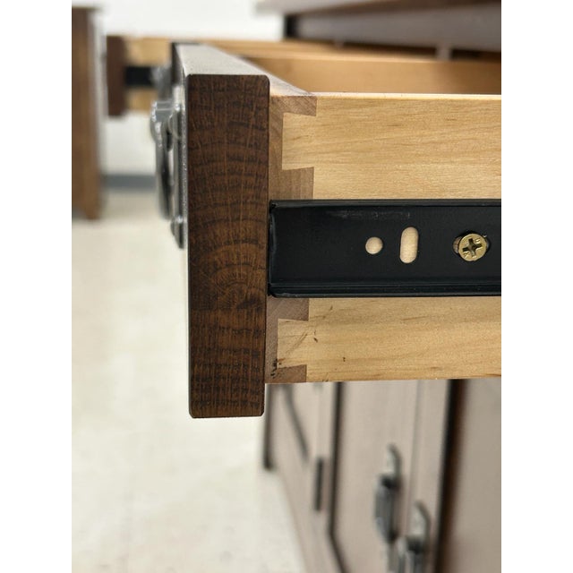 Mission Oak Crofter Console Cabinet - 55" - Walnut Stain For Sale - Image 10 of 14