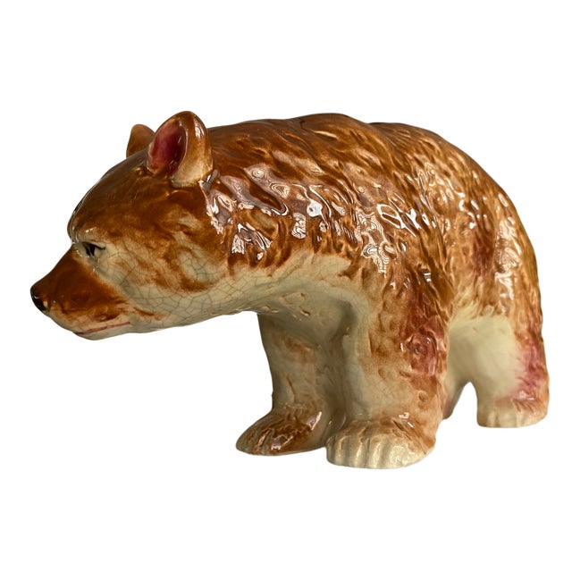 Vintage, Fine Japanese Porcelain American Brown Bear. Perfect for the cabin, den, man cave or for a Bears fan or hunter....