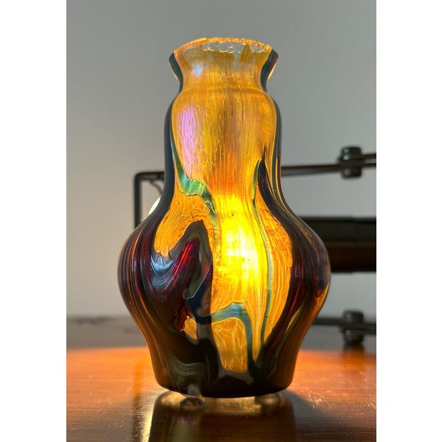 Art Nouveau Iridescent Glass Vase, Central European, 1890s For Sale - Image 3 of 18