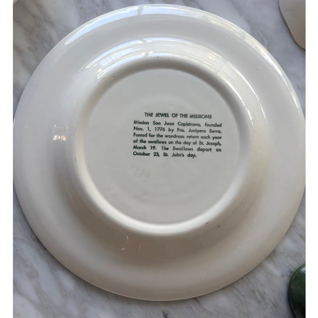 Mid-Century Green & White Transferware Wall Plate Curation - Set of 11 For Sale - Image 11 of 11