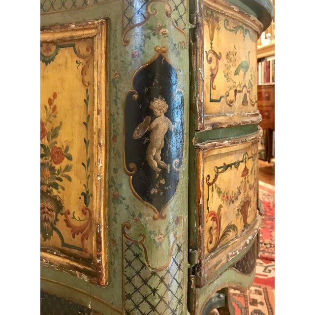 17th Century/18th Century Italian Rococo “Lacca Comodino” Commode For Sale - Image 11 of 13