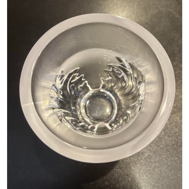 Transparent 1950s Lalique “Saint-Cloud” Crystal Vase For Sale - Image 8 of 10