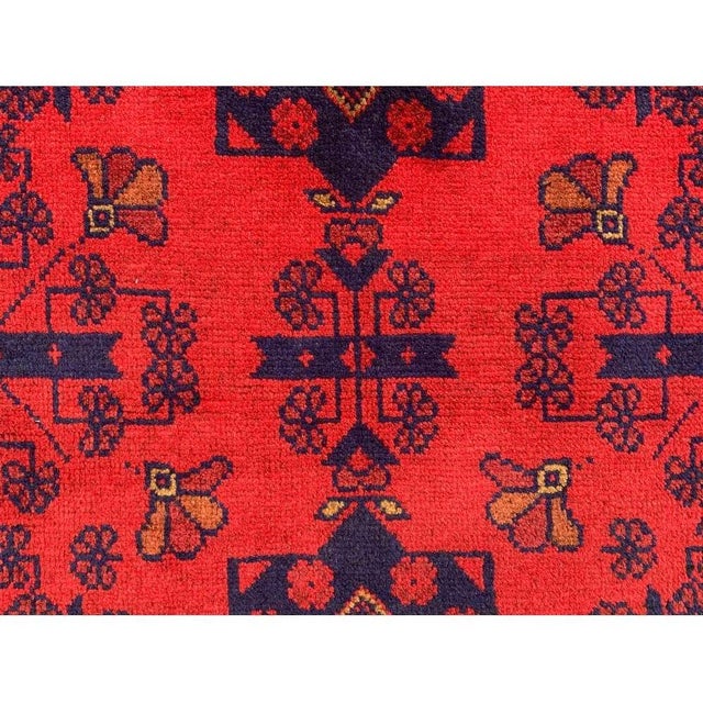 Fine Quality Hand Knotted Afghan Khal Mohammadi Wool Area Rug 3.11 X 2.8 Ft For Sale - Image 9 of 11