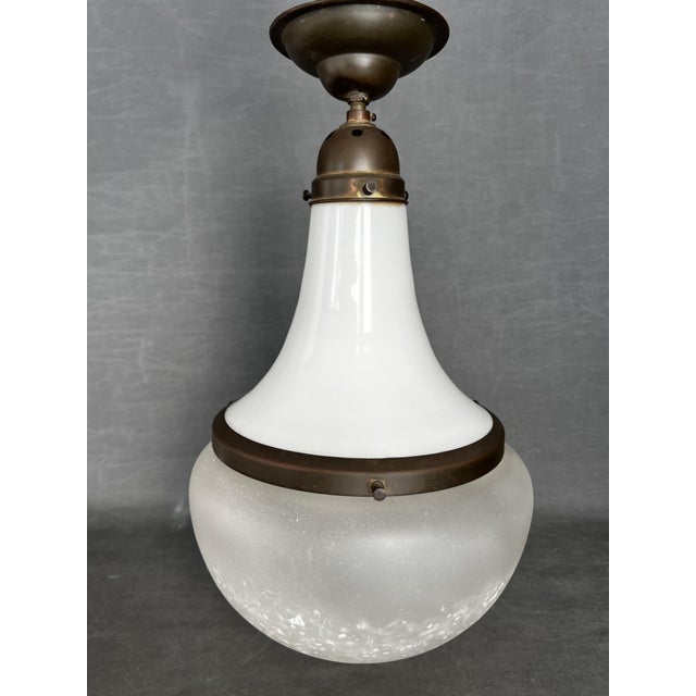 Copper Ceiling Lamp attributed to Peter Behrens for Siemens, 1920s For Sale - Image 8 of 9