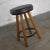 Mid 20th Century Mid 20th Century Bar Stool Acorn Brown Finish and Black-Brown Vinyl Faux Leather Seat Attributed to Brandt Ranch Oak For Sale - Image 5 of 13