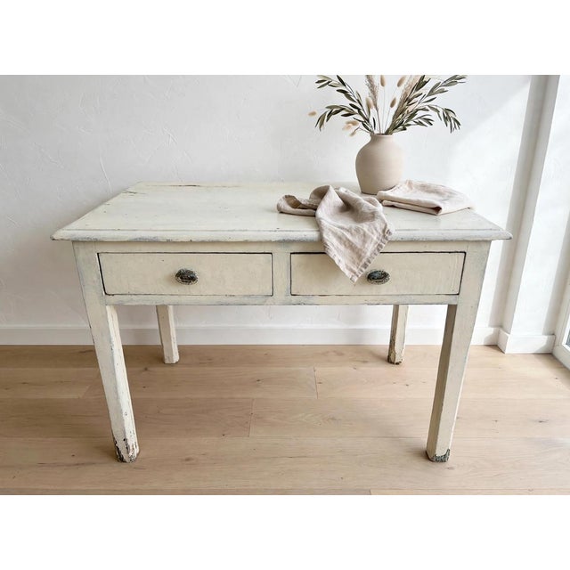 Worktable with Front Drawers, 1900 For Sale - Image 9 of 9