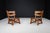 Brutalist Brutalist Sculptural Oak Lounge Chairs in the style of Charlotte Perriand, France, 1960s, Set of 2 For Sale - Image 3 of 14