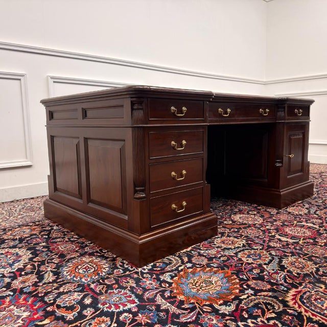 Large English Desk with Back Panel For Sale - Image 5 of 18