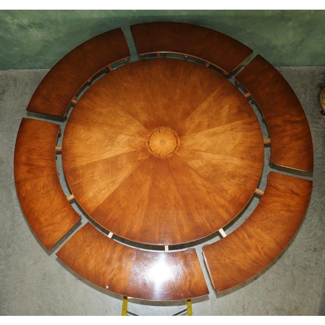Burr Walnut Jupe Extending Dining Table with Leaf Box from Bevan Funnell For Sale - Image 15 of 18