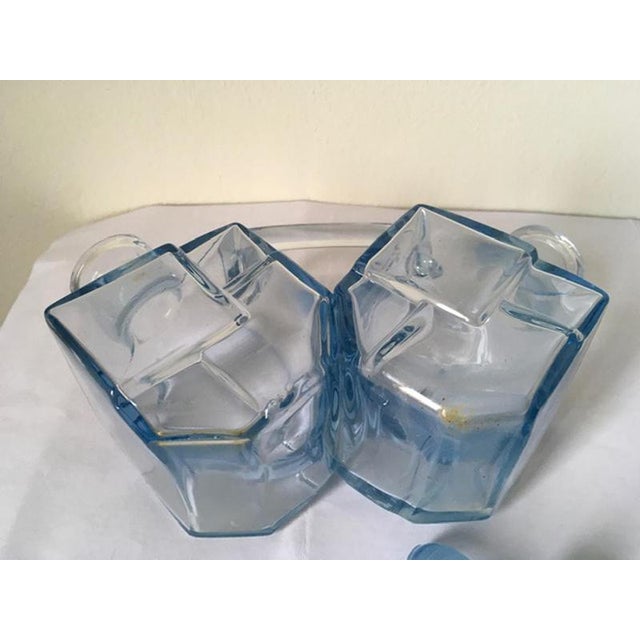 Italian Postmodern Blue Murano Glass Cruet, 1960s For Sale - Image 13 of 18