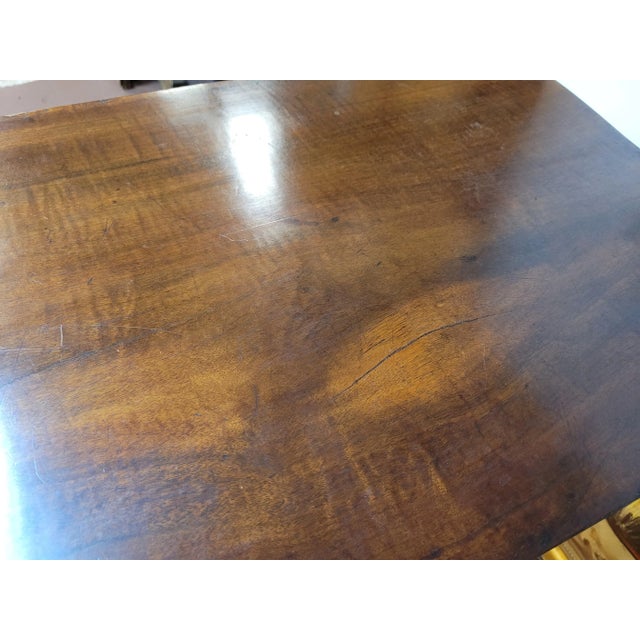 Early American Flip Top Mahogany Farm Table For Sale - Image 11 of 12