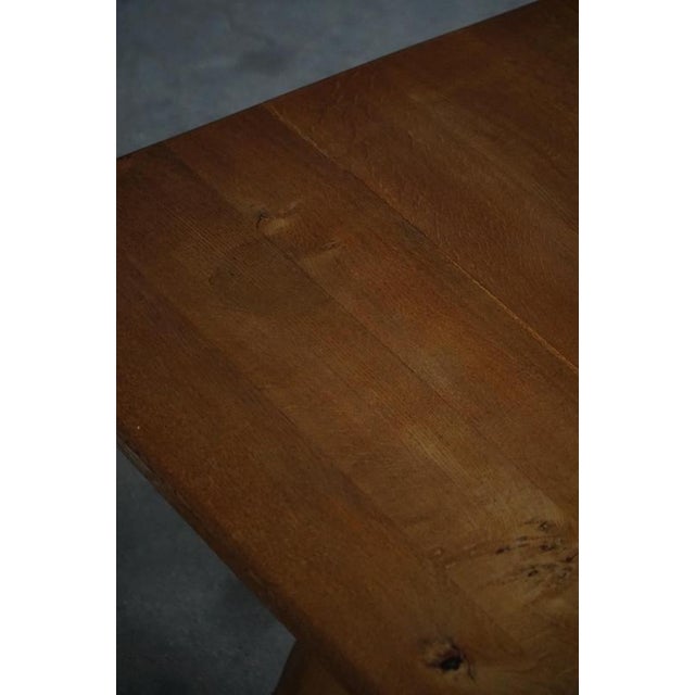 Mid-20th Century Oak Dining Table with Cross-Base, 1950s For Sale - Image 9 of 15