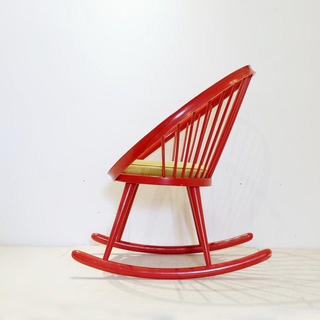 Vintage Circle Rocking Chair by Yngve Ekström for Stol AB Sweden, 1960s For Sale - Image 4 of 13