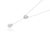 Diamond Halo Heart & Teardrop Lariat Necklace in 14k White Gold, 16 Inches For Sale - Image 4 of 17