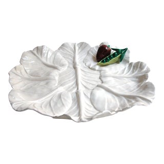 Trompe l'Oeil Strawberry and Pea Platter For Sale