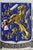 A mid-20th-century Royal Delft / De Porceleyne Fles cloisonné tile featuring the Dutch coat of arms with the crowned...