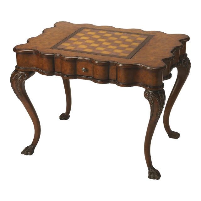 Bianchi Traditional Game Table, Medium Brown For Sale