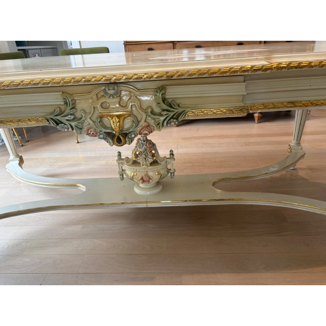 1960s 1960s Gold and Cream Vintage Dining Table For Sale - Image 5 of 6