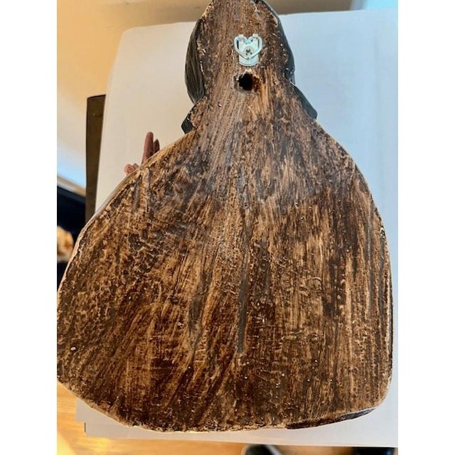 Rustic Vintage Hand Carved 9" Wood Santo Statue Folk Art Bulto Figure Wall Hanging For Sale - Image 3 of 5