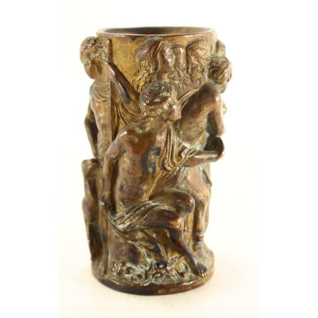 A very interesting Grand Tour small vase Made of terracotta covered with thick layer of gilt copper Designed after the...