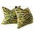 Italian Green Scalamandré Tiger Pillows- A Pair For Sale - Image 3 of 4